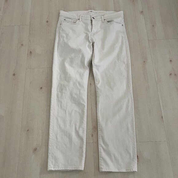 7 For All Man Kind Standard Men's White Jeans Size 33 - Picture 1 of 4